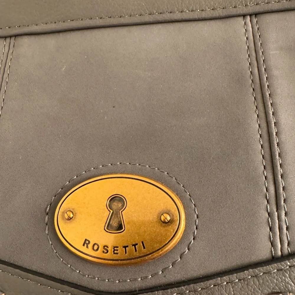 Rosetti Charcoal Satchel with Gold Details